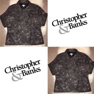 Christopher & Banks Charcoal/Silver Jacket